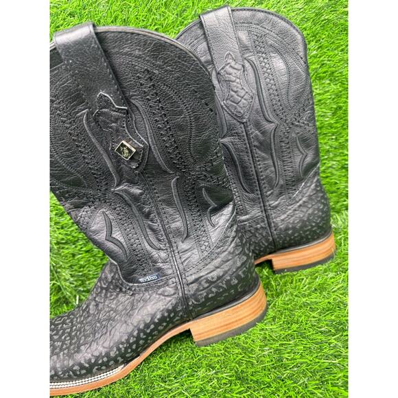 Rock\'em Men Leather Cowboy Boots Western Square Toe Sz 10 Hecho En Mexico main image 13